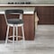 Armen Living Kobe 30" Bar Height Swivel Bar Stool in Brushed Stainless Steel Finish and Black Faux Leather 721535761791 - alternate 8